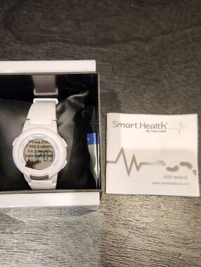 NIB Vtg. Smart Health White Digital Fitness Watch By Tony Little